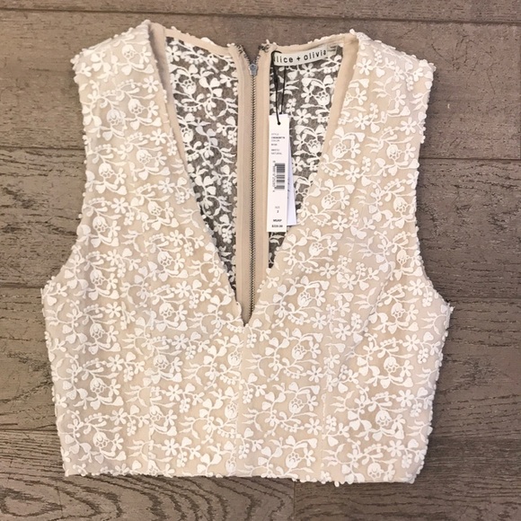 Alice + Olivia Tops - Alice + Olivia lace top to matching skirt